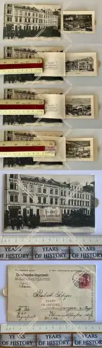 AK Leporello Offenbach Main Hotel Restaurant Degenhardt Bier Wein 1909 gelaufen