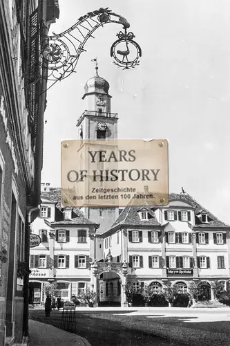 Foto 10x15cm Baden Württemberg Bad Mergentheim Marktplatz mit Stadtkirche Strase