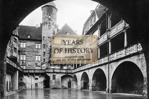 Foto 10x15cm Baden Württemberg Langenburg Hohenlohe Blick in den Turnierhof des 