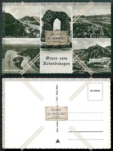 AK Rolandsbogen am Rhein Siebengebirge Drachenfels Nonnenwerth Drachenburg