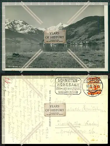 AK Zell am See mit dem Kitzsteinhorn 1928 gelaufen Schmitten Hohebahn Sonderste