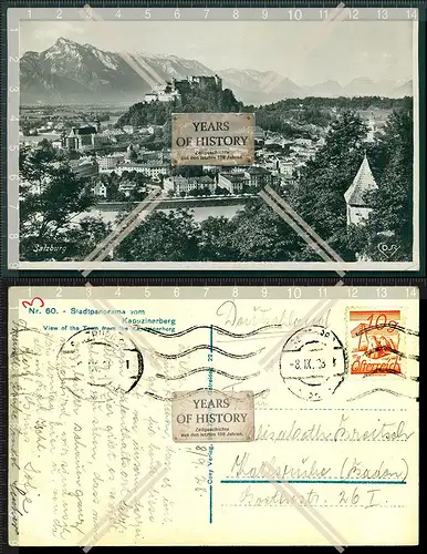 AK Salzburg Stadt, Panorama vom Kapuzinerberg 1928 gelaufen