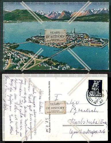 AK Lindau am Bodensee Alpenblick 1920 gelaufen