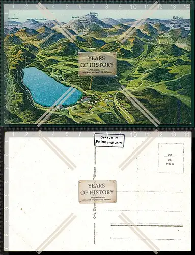 AK Titisee Schwarzwald Alpen Blick Karte gekauft in Feldbergturm 1911