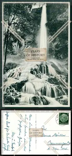 AK Bad Urach im Maisental Wasserfall 1938 gelaufen