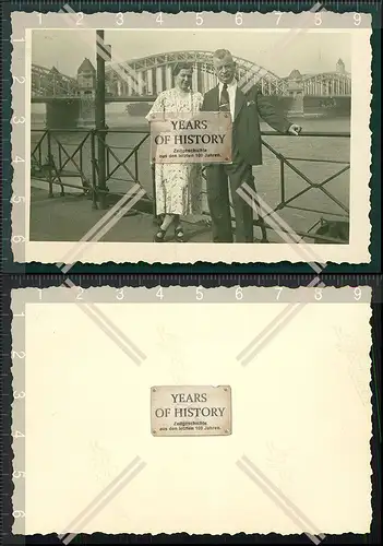 Orig. Foto Aufnahme vor Rheinbrücke 1939