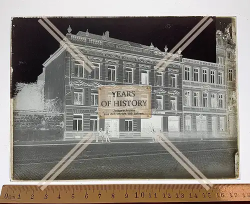 Orig. Glas Dia 1890-1910 Köln Bonn ? Victoria Saal Hausansicht