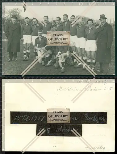 Foto Feld-Handball TV - TVE - TUS - 1874 Kalk Köln 1937 Spiel in Sachsen 6:5 M