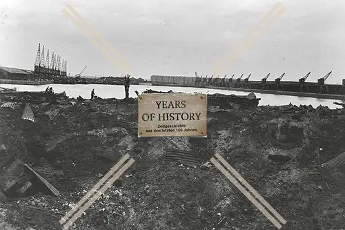 Repro Foto Hafen zerstört Belgien Frankreich Holland Niederlande