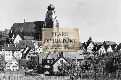 Foto 10x15cm Baden Württemberg Herrenberg Altstadt mit Stiftskirche