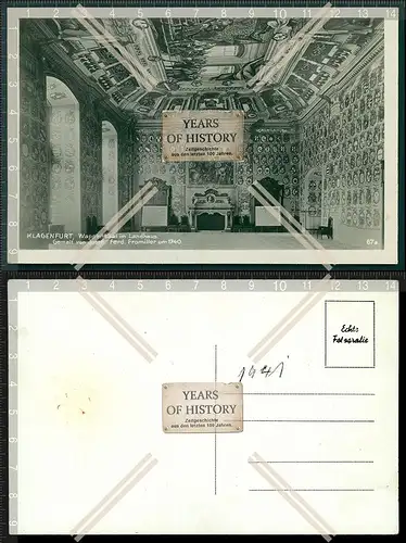 Foto AK Klagenfurt Wappensaal im Landhaus Joseph Ferdinand Fromiller