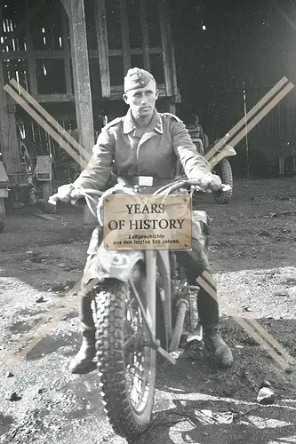 Repro Foto 10x15cm Motorrad Krad Soldat Luftwaffe