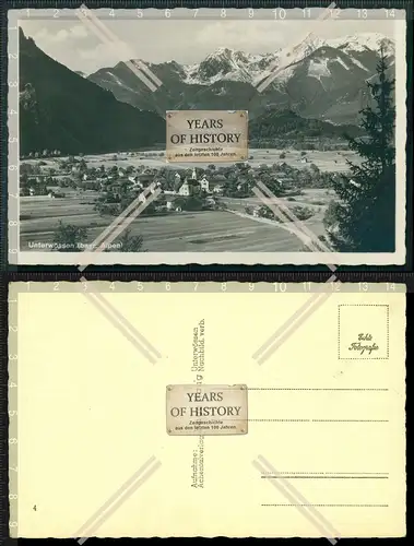 Orig. AK Unterwössen oberbayerische Alpen Gesamtansicht Berge