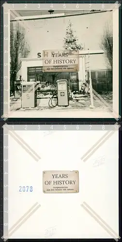 Foto Bremen Shell Tankstelle Osterdeich 1947-50 Straßenansicht Geschäft Werbu