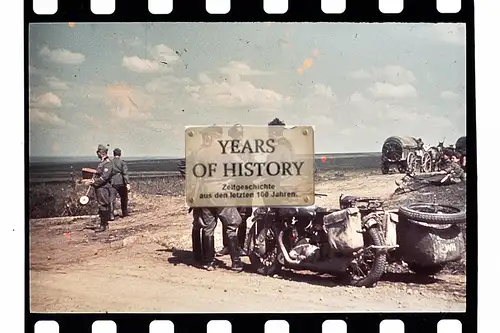 Foto vom Farbdia kein Zeitgenössisches Original  Motorrad Krad Südrussland Wolgo