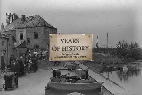Foto kein Zeitgenössisches Original Holland Flüchtlinge Vormarschstraße Belgien 