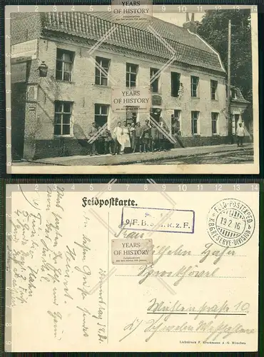 Orig. AK 1.WK Feldpost Gasthof Quartier siehe Rückseite Beschreibung