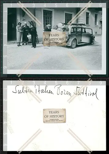 Foto Fahrzeug Pkw beladen Sulden Italien Bozen Trentino-Südtirol 1936