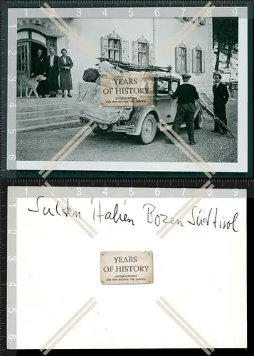 Foto Fahrzeug Pkw beladen Sulden Italien Bozen Südtirol 1936
