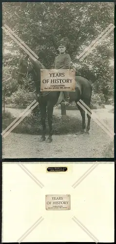 Orig. Foto 16x22cm Soldat auf Pferd