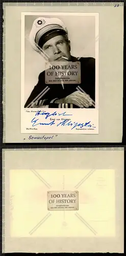Autogrammkarte Ernst von Klipstein orig. Unterschrift Karte aufgeklebt auf Seite