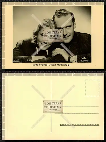 Orig. Autogramm Foto AK Jutta Freybe und Albert Matterstock Ross Verlag Karte