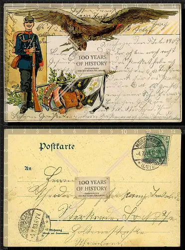 Orig. AK Soldatenleben gel. 1903 Adler