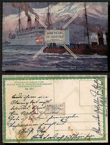 Orig. AK Dampfer König Adelbert 1910