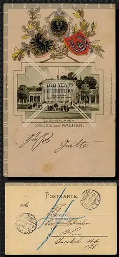 Orig. AK  Aachen dicker Prägedruck NRW gel. 1900