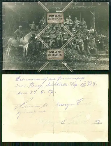 Orig. Foto AK Soldaten 1. WK Text siehe Rückseite
