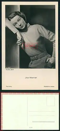 Orig. AK Autogrammkarte Ilse Werner