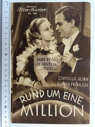 Illustrierter Film Kurier IFK Nr 792 Rund um eine Million Camilla Horn Gustav Fr