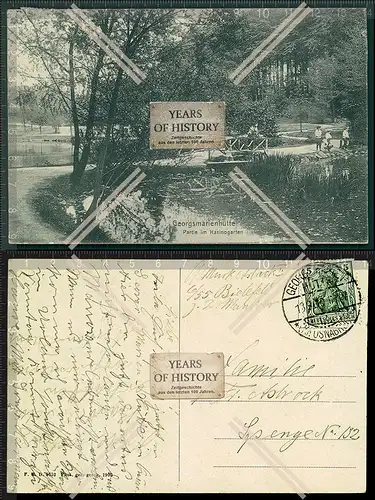 AK Georgsmarienhütte Osnabrück Kasinogarten 1910 gelaufen