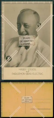 AK Harry Steier Portrait Autogrammkarte auf Parlophon Beka Electric
