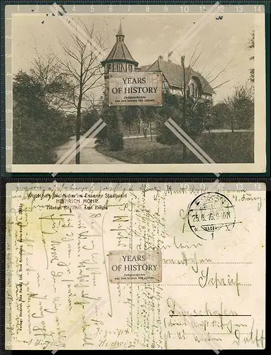 AK Essen Ruhr im Stadtwald 1916 gel. Wirtschaft Waldhaus Gasthof Gasthaus Inhab