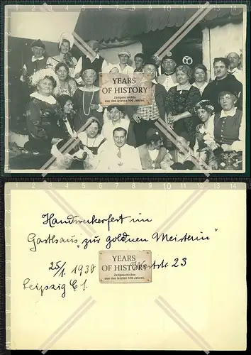 Foto Leipzig 1930 Handwerkerfest im Gasthaus zur goldenen Meisterin