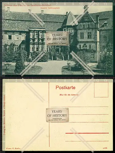 AK Schloss des Fürsten zu Bentheim Steinfurt innerer Schlossplatz 1907