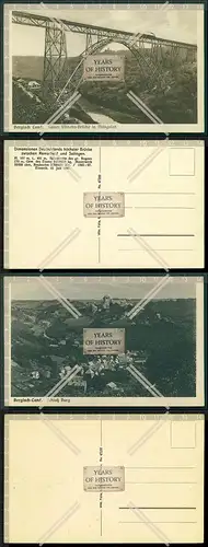 AK 2x bergisches Land Müngsten Kaiser Wilhelm Brücke und Schloss Burg