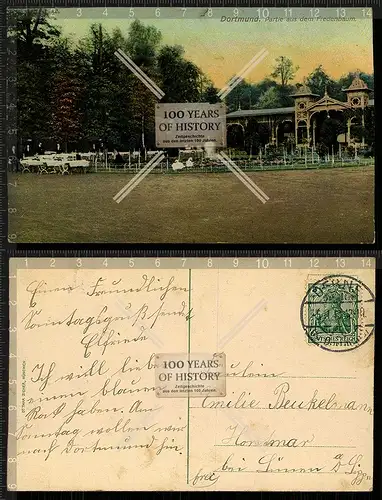 Orig. AK Dortmund Fredenbaum gel. 1912