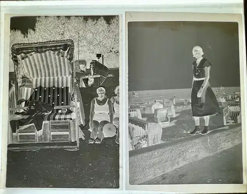 19x Original Negativ 9 x 6 cm am Strand Bademode Sommerfrische Urlaub  1941-43