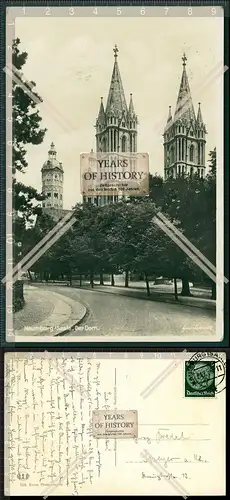 Orig. Foto AK Naumburg Saale Straßenansicht am Dom 1936 gelaufen