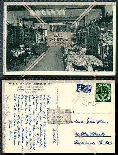 Orig. AK Eschwege Hessischer Hof Hotel und Restaurant Ernst Heinemann Innenansi