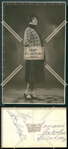 Foto AK Schauspielerin Spielzeit 1926-27 handschriftliche Info Rückseite