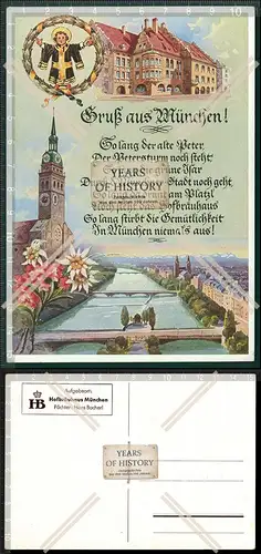 AK München mit Hofbräuhaus Pächter Hans Bacherl Münchner Kindel 1940