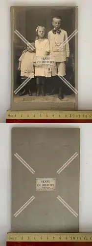 Orig. Foto CDV CAB 3 Geschwister wie die Orgelpfeifen Fotograf Hohenzollern Gun