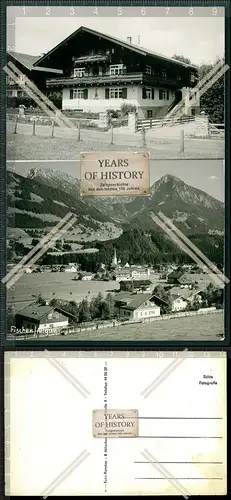 Foto AK Fischen im Allgäu Dorfansicht mit kleine Pension Hotel 