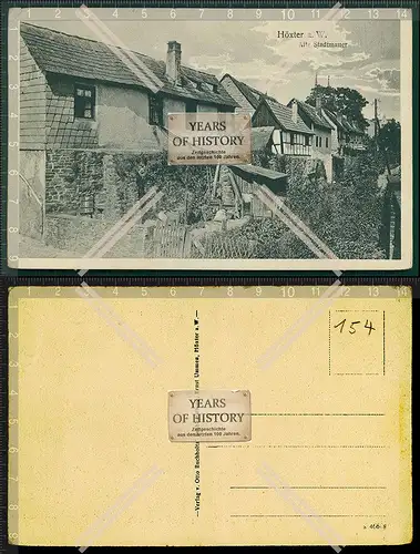 AK Höxter an der Weser alte Stadtmauer Fachwerkhäuser 1939