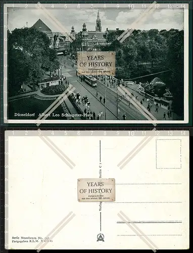 Orig. AK Düsseldorf 1940 Albert Leo Schlageter Platz Luftbild Fliegeraufnahme