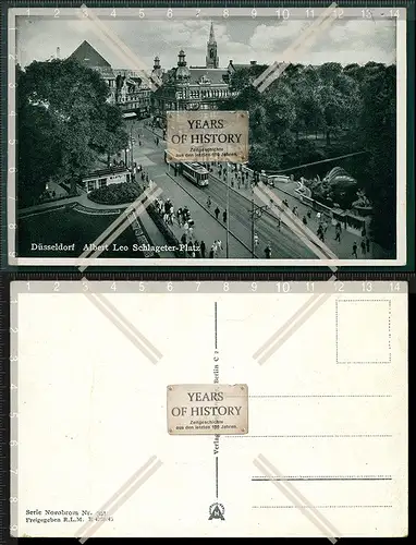 Orig. AK Düsseldorf 1940 Albert Leo Schlageter Platz Luftbild Fliegeraufnahme 