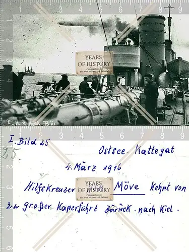 Foto Zeppelin Luftschiff H.S.M. Möve Ostsee Kattegat Kaperfahrt zurück nach K